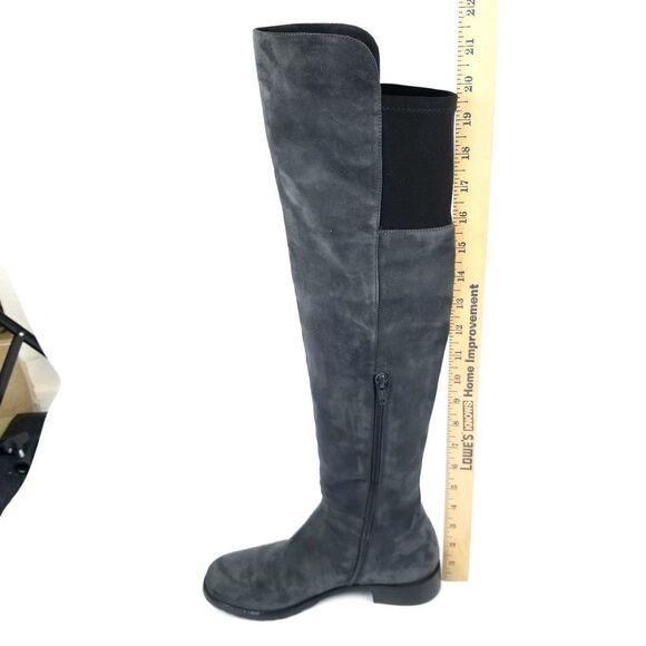 STUART‎ WEITZMAN Slate Gray Suede Leather Tall OTK Over The Knee Boots 6.5 - Picture 9 of 13